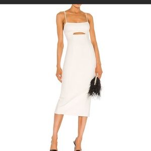 H:ours White MIDI Dress